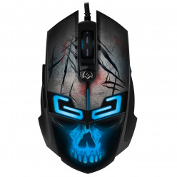 Игровая мышь SVEN RX-G805, 500-8000 dpi, динамическая подсветка, программируемые клавиши, 5+1 кнопка, прочный плетеный кабель 1,8 м, USB, черная